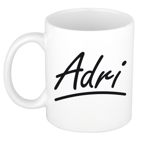 Name mug Adri with elegant letters 300 ml