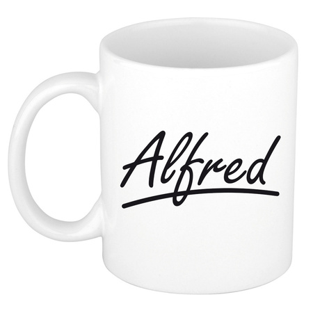 Name mug Alfred with elegant letters 300 ml