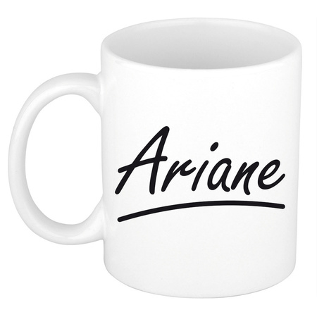Name mug Ariane with elegant letters 300 ml