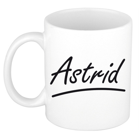 Name mug Astrid with elegant letters 300 ml