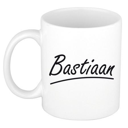 Name mug Bastiaan with elegant letters 300 ml