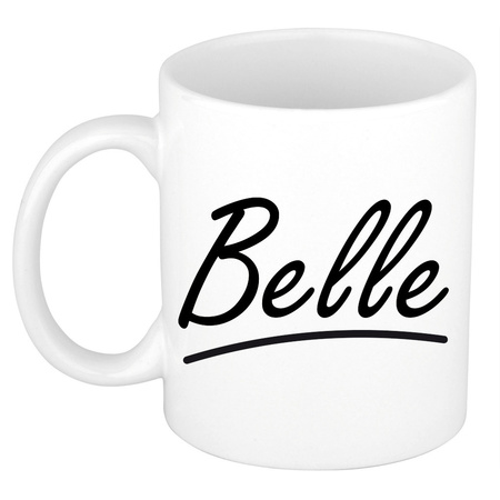 Name mug Belle with elegant letters 300 ml
