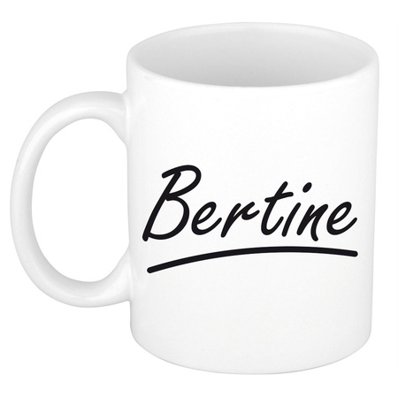 Name mug Bertine with elegant letters 300 ml