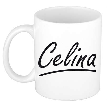Name mug Celina with elegant letters 300 ml