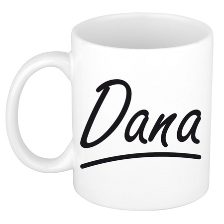 Name mug Dana with elegant letters 300 ml