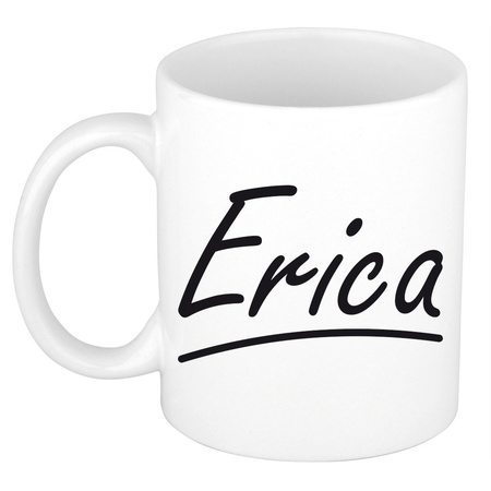Name mug Erica with elegant letters 300 ml