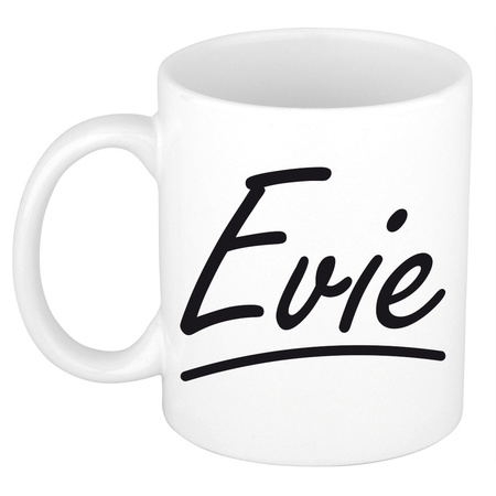 Name mug Evie with elegant letters 300 ml