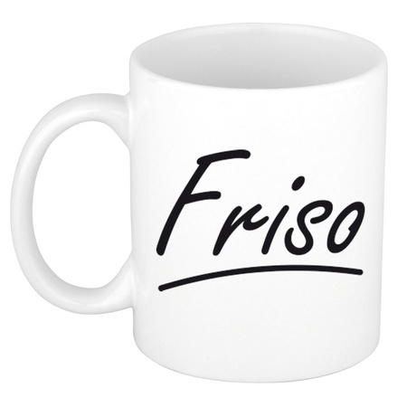 Name mug Friso with elegant letters 300 ml