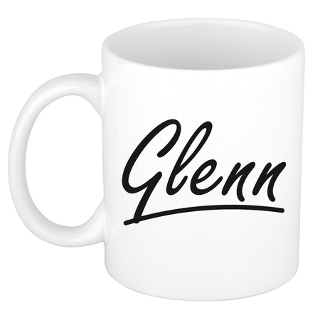 Name mug Glenn with elegant letters 300 ml