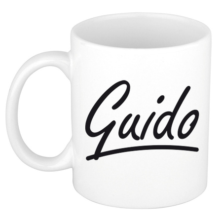 Name mug Guido with elegant letters 300 ml