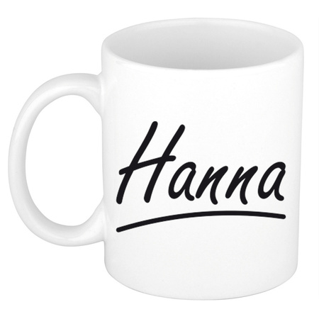 Name mug Hanna with elegant letters 300 ml
