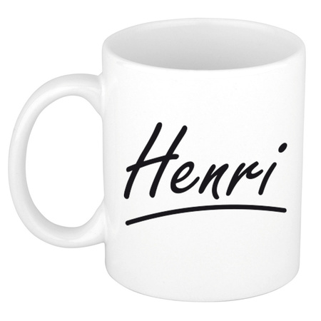 Name mug Henri with elegant letters 300 ml