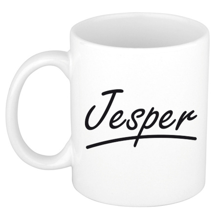 Name mug Jesper with elegant letters 300 ml