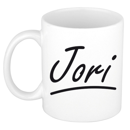 Name mug Jori with elegant letters 300 ml