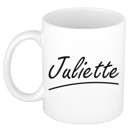 Name mug Juliette with elegant letters 300 ml