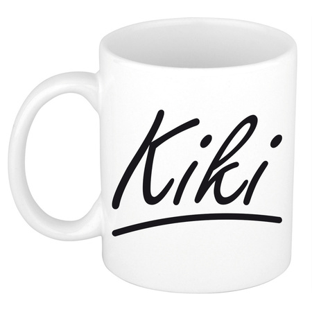 Name mug Kiki with elegant letters 300 ml