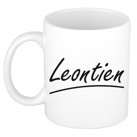 Name mug Leontien with elegant letters 300 ml