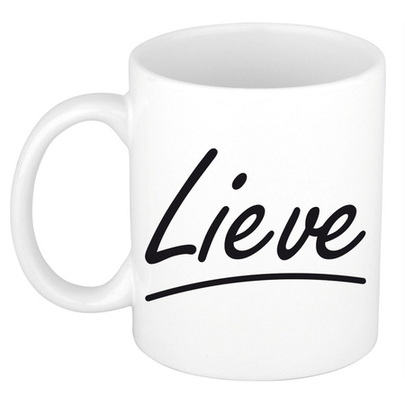 Name mug Lieve with elegant letters 300 ml