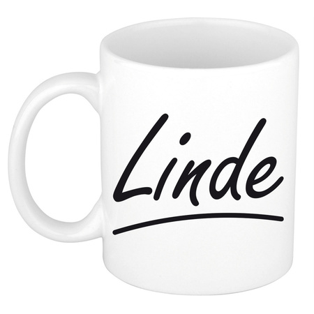 Name mug Linde with elegant letters 300 ml