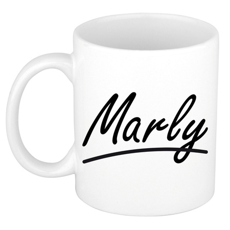 Name mug Marly with elegant letters 300 ml