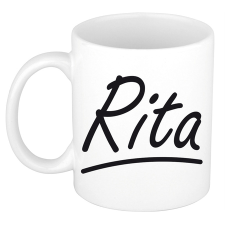 Name mug Rita with elegant letters 300 ml