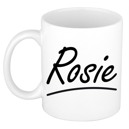 Naam cadeau mok / beker Rosie met sierlijke letters 300 ml