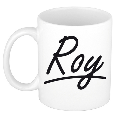 Name mug Roy with elegant letters 300 ml