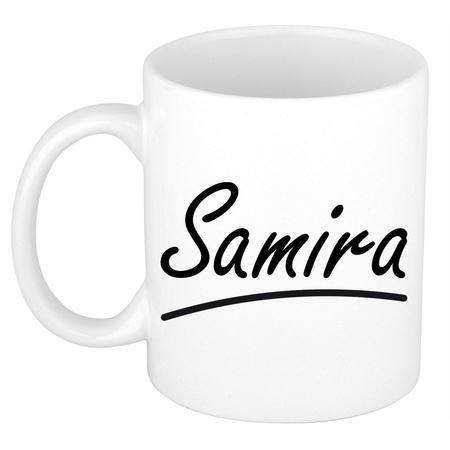 Name mug Samira with elegant letters 300 ml