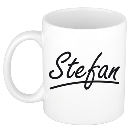 Name mug Stefan with elegant letters 300 ml