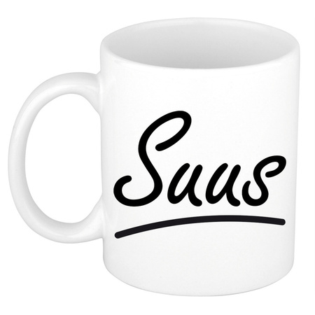 Name mug Suus with elegant letters 300 ml