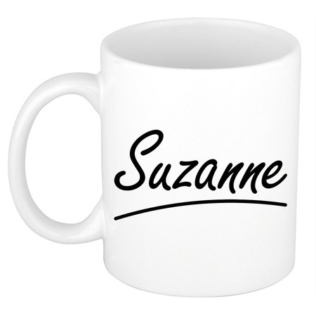 Name mug Suzanne with elegant letters 300 ml