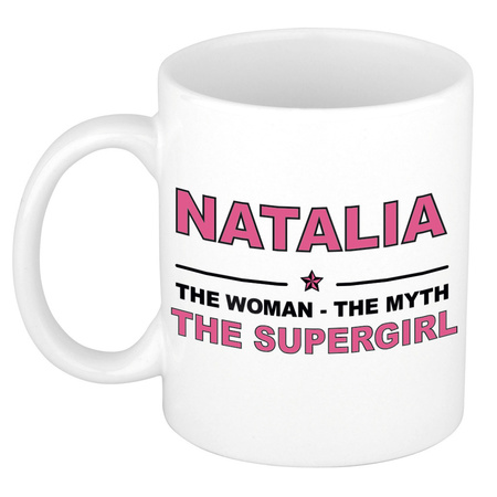 Natalia The woman, The myth the supergirl cadeau koffie mok / thee beker 300 ml