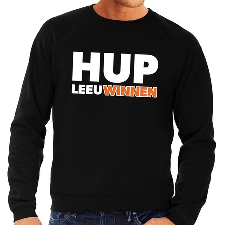 Nederland supporter sweater Hup LeeuWinnen black for men