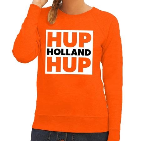 Nederlands elftal supporter sweater Hup Holland Hup oranje voor 