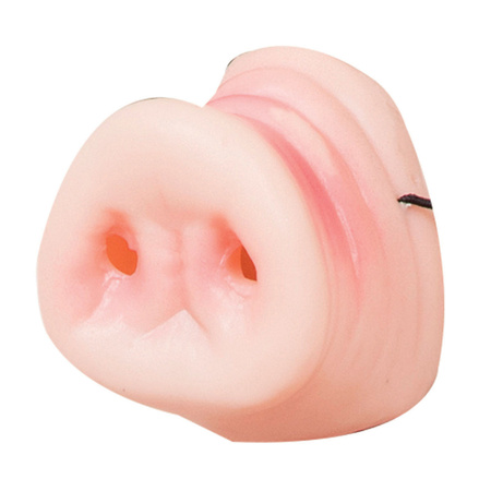 Nep varkensneus - roze - pvc - voor volwassenen - Carnaval verkleed accessoires