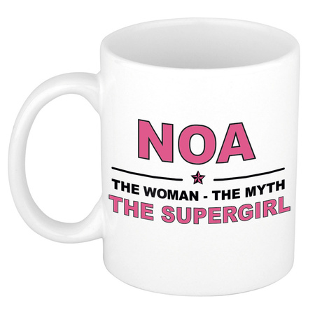 Noa The woman, The myth the supergirl cadeau koffie mok / thee beker 300 ml