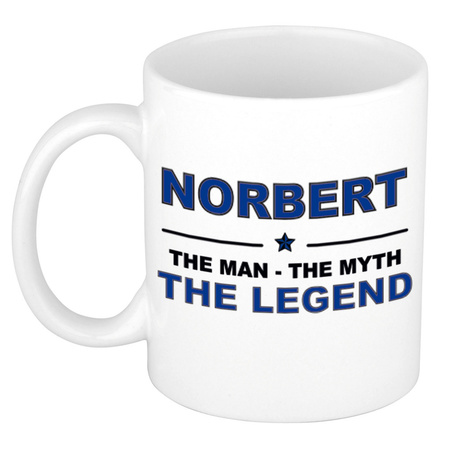 Norbert The man, The myth the legend cadeau koffie mok / thee beker 300 ml