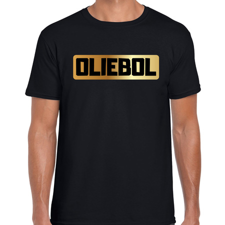 Oliebol fout Oud en Nieuw t-shirt zwart voor heren