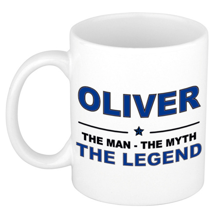 Oliver The man, The myth the legend cadeau koffie mok / thee beker 300 ml