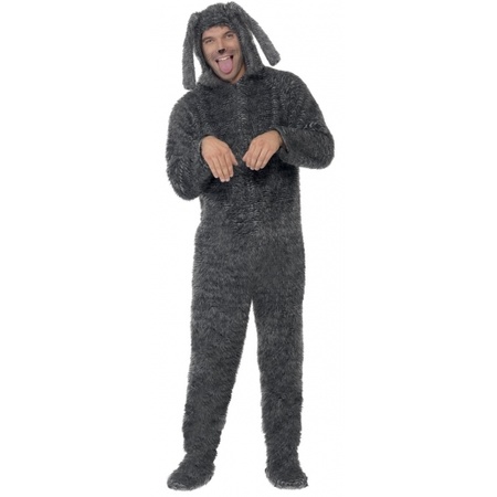 Onesie grey dogfor adults