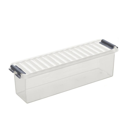 Storage box 1,3 liters 27 x 8,4 x 9 cm plastic