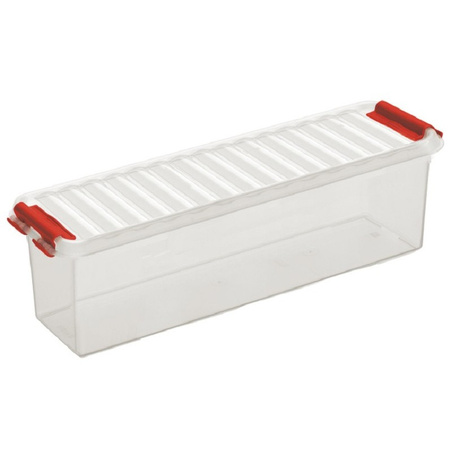 Storage box 1,3 liters 27 x 8,4 x 9 cm plastic