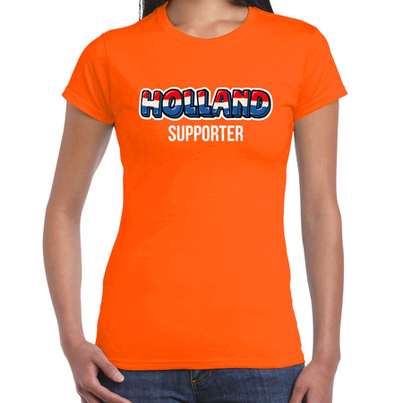 Oranje fan t-shirt Holland / Nederland supporter EK/ WK voor dames