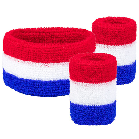 Oranje/holland fan artikelen haarband met zweetbandjes
