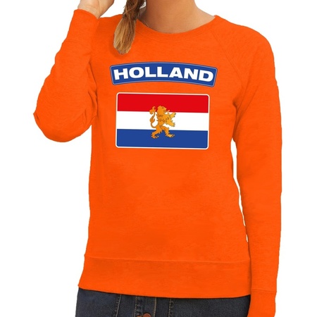 Oranje Holland vlag sweater dames