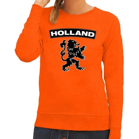Oranje Holland zwarte leeuw sweater dames