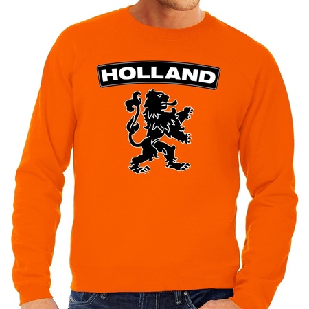 Oranje Holland zwarte leeuw sweater heren