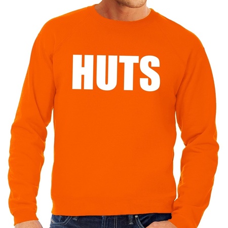 Oranje Huts sweater voor heren