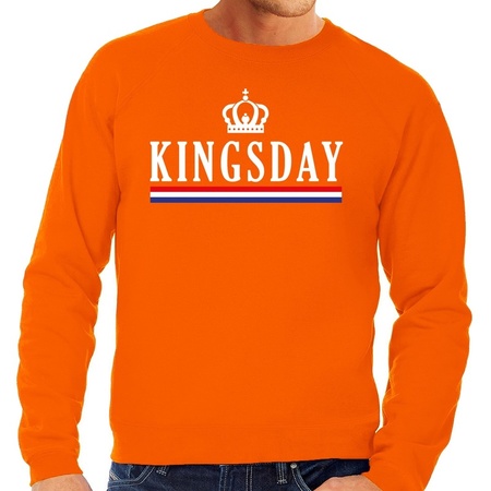 Oranje Kingsday sweater voor heren