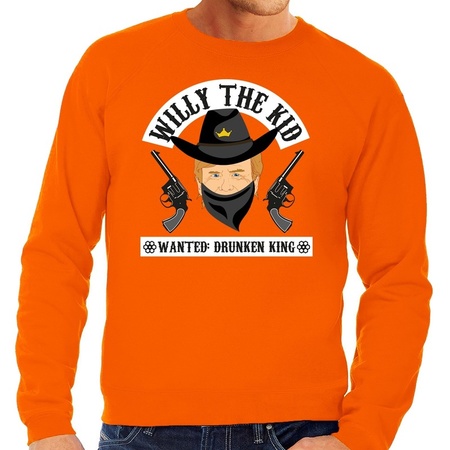 Oranje Koningsdag Willy the Kid sweater heren